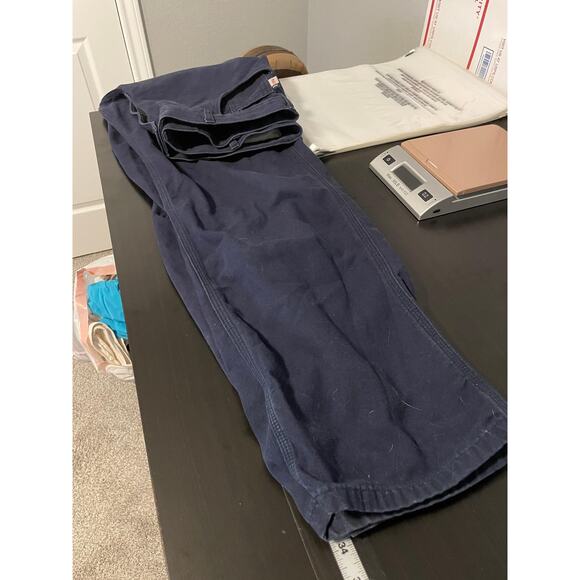 Carhartt FR Pants Mens 38x34 Dark Navy Flame Resistant Utility Work CAT 2 FRB159 - Picture 10 of 11